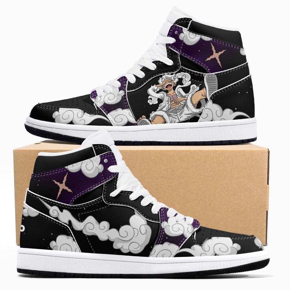 Luffy White Gear 5 One Piece AJ1 Shoes - Sneakatelier