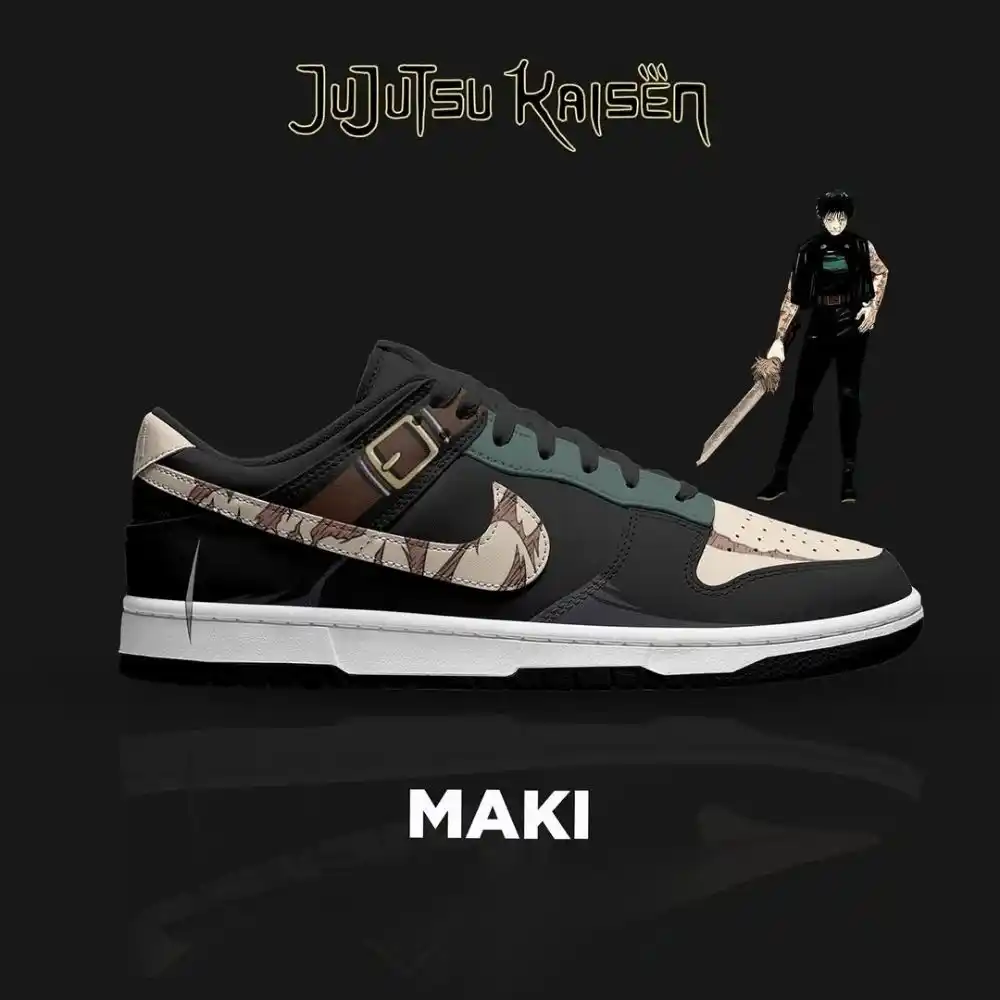 Maki Jujutsu Kaisen Edition Low Top Shoes - Sneakatelier