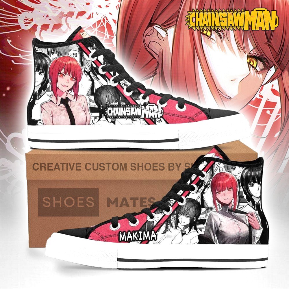 Makima Chainsaw Man High Top Shoes - Shoesmates Makima Chainsaw Man High Top Shoes - Sneakatelier Sneakatelier