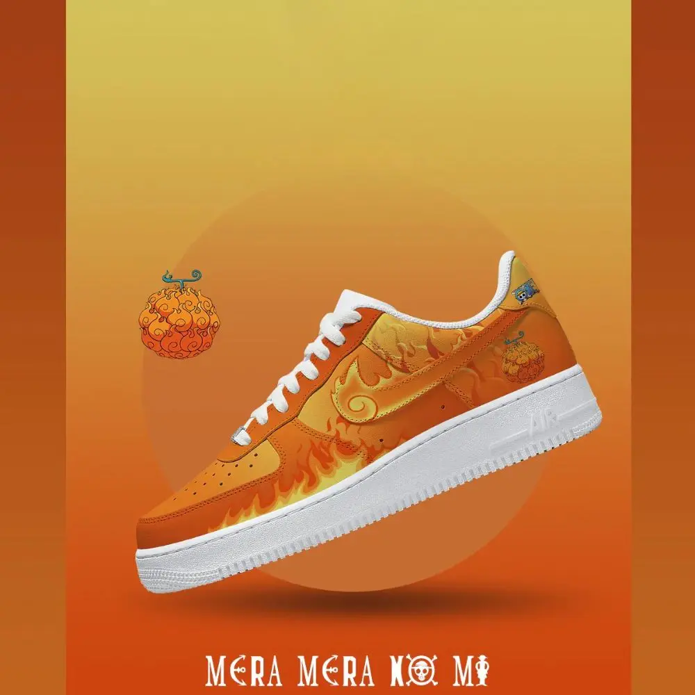 Mera Mera No Mi V.1 One Piece Limited Custom Low Top Shoes - Sneakatelier