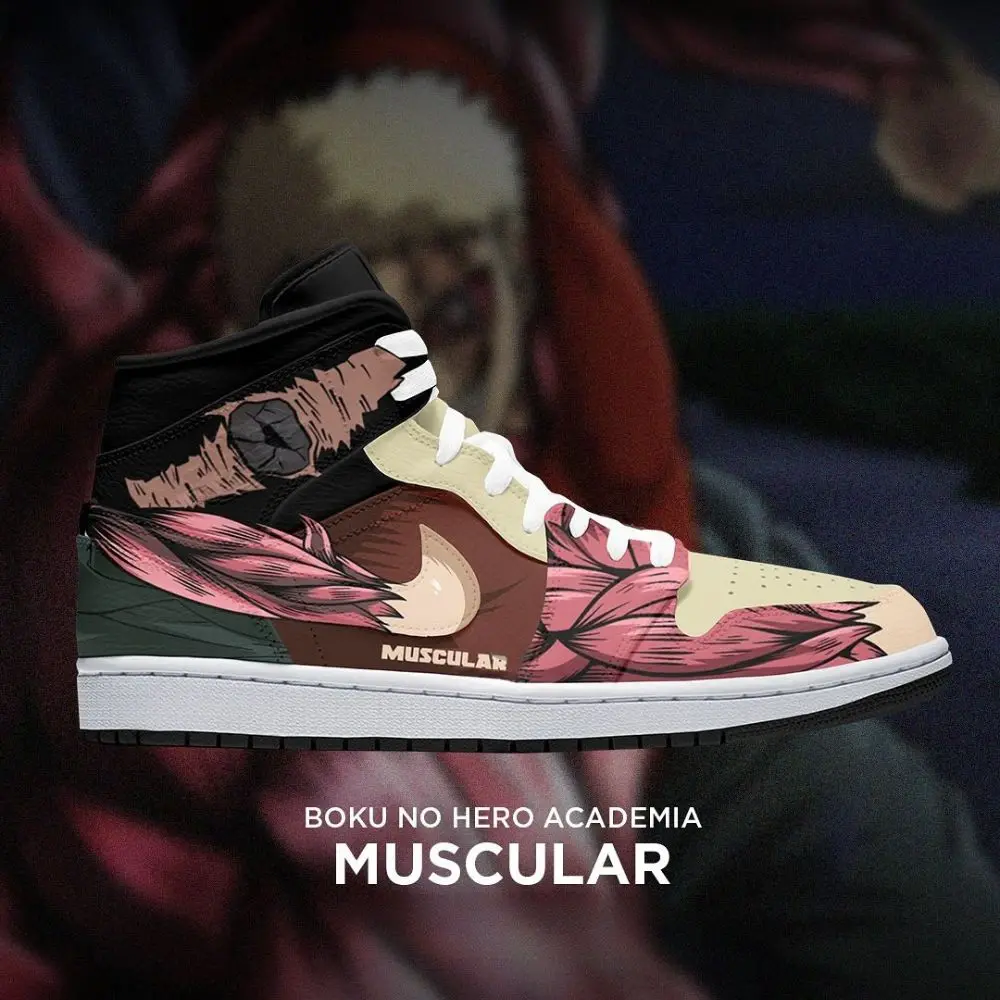 Muscular Boku No Hero Academia High Top Shoes - Sneakatelier