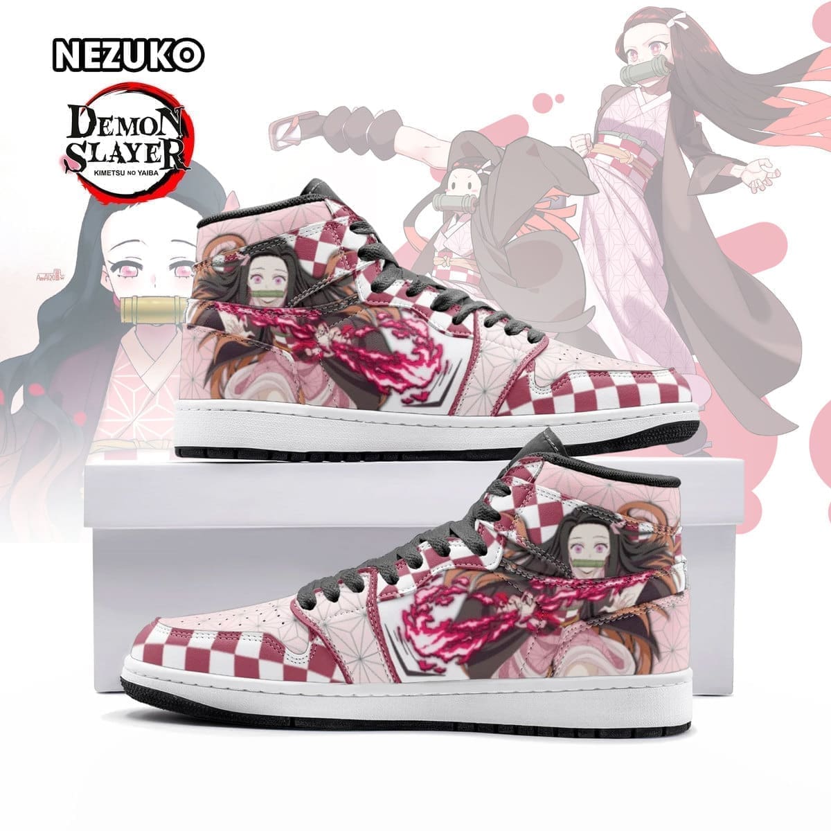 Nezuko Demon Slayer J1 High Top Shoes SMDMSL2 - Sneakatelier