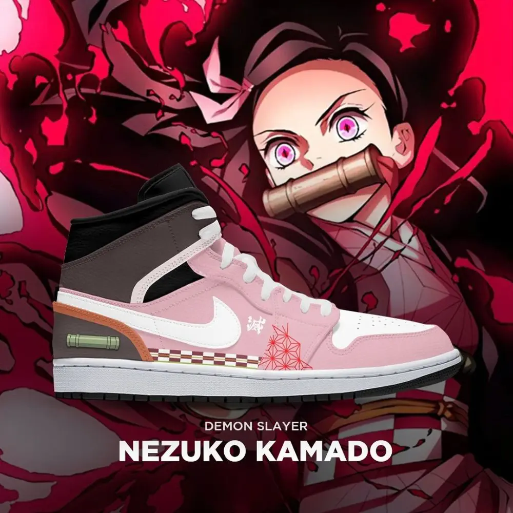 Nezuko Kamado Demon Slayer Limited High Top Shoes - Shoesmates Nezuko Kamado Demon Slayer Limited High Top Shoes - Sneakatelier Sneakatelier