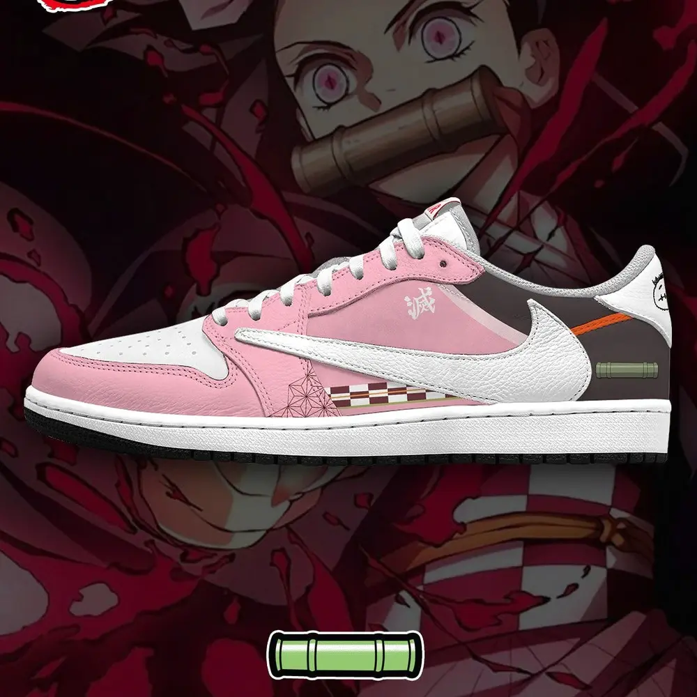 Nezuko Kamado V.1 Demon Slayer Special Design Low Top Shoes - Sneakatelier