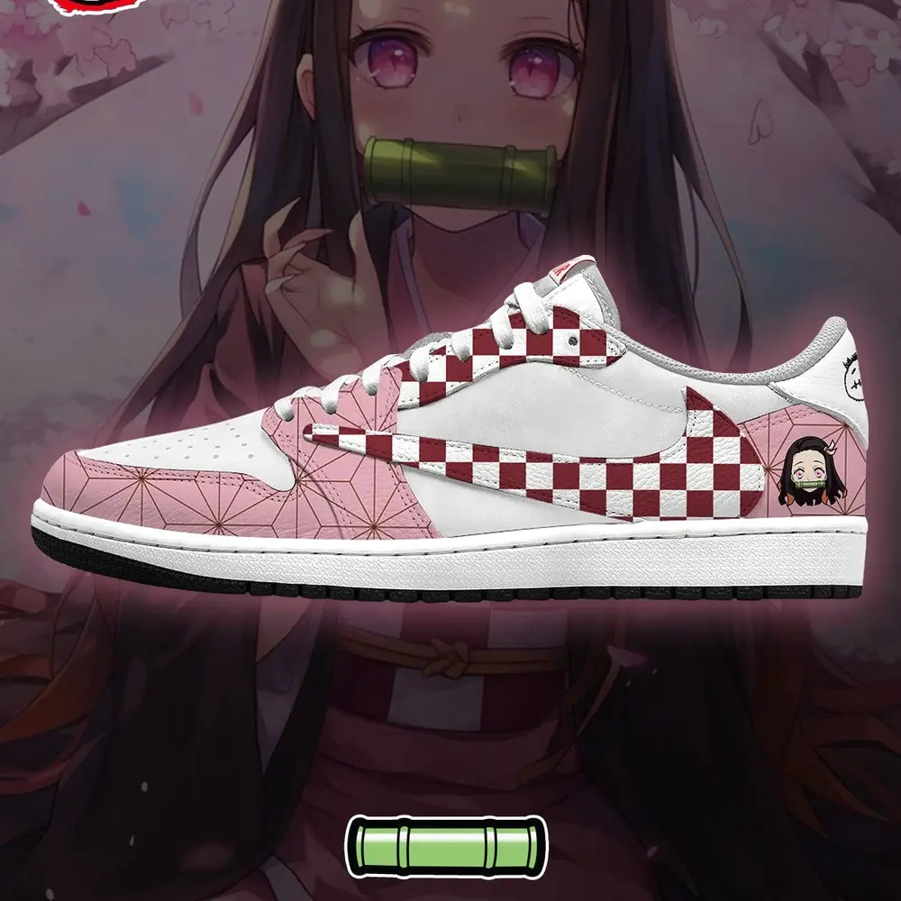 Nezuko Kamado V.7 Demon Slayer Special Design Low Top Shoes - Sneakatelier