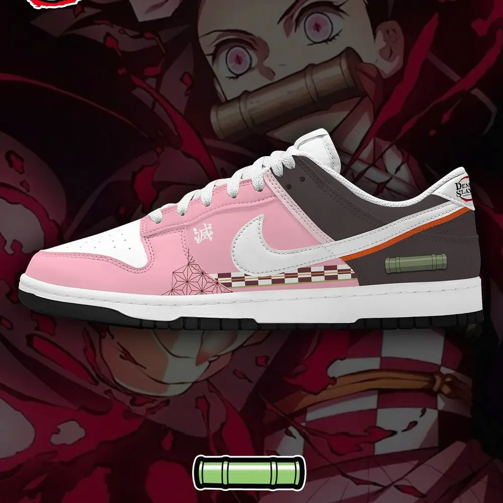 Nezuko Kamado V.9 Demon Slayer Special Design Low Top Shoes - Sneakatelier