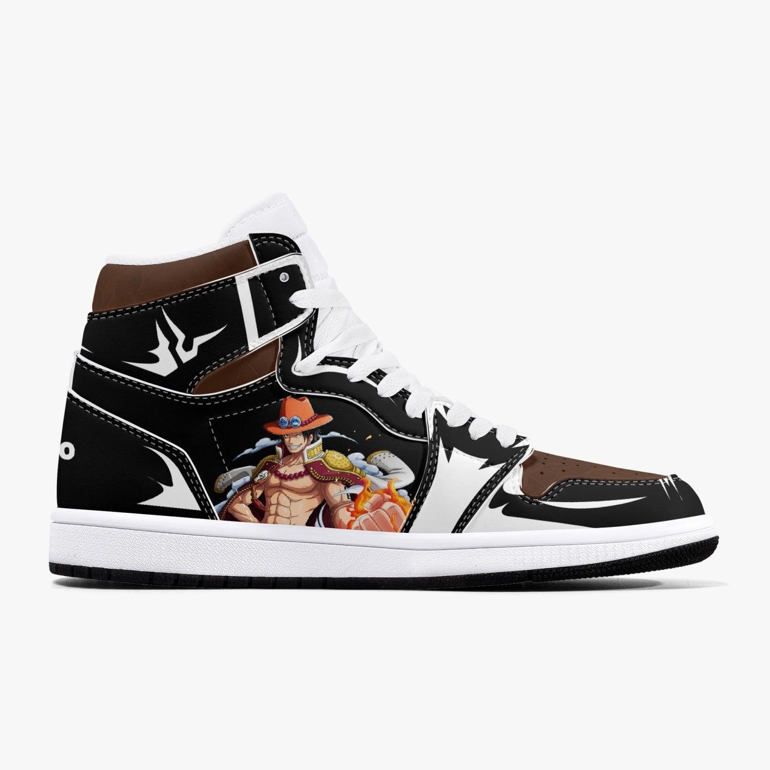One Piece Portgas D. Ace AJ1 High Top Shoes - Shoesmates One Piece Portgas D. Ace AJ1 High Top Shoes - Sneakatelier Sneakatelier