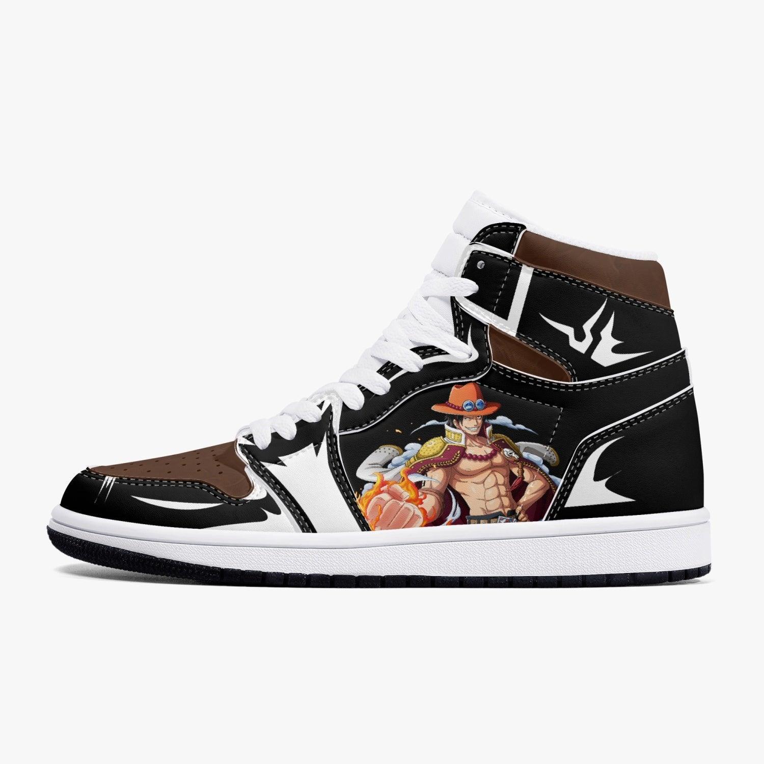 One Piece Portgas D. Ace AJ1 High Top Shoes - Shoesmates One Piece Portgas D. Ace AJ1 High Top Shoes - Sneakatelier Sneakatelier