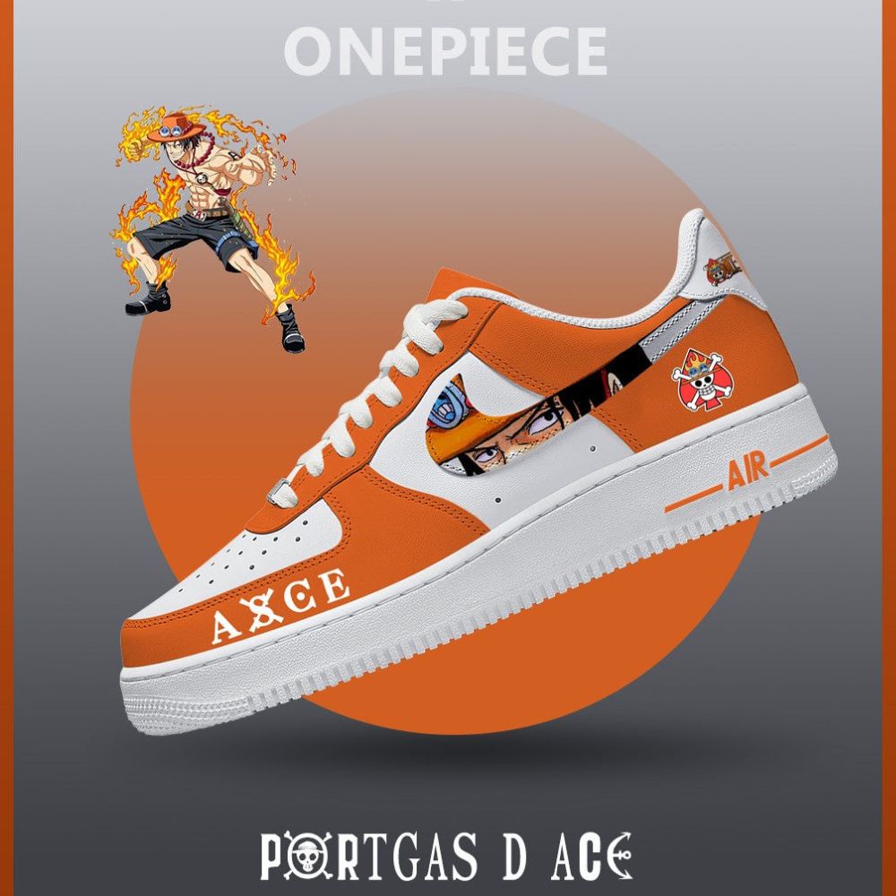 Portgas D Ace No.1 One Piece AF1 Shoes - Sneakatelier