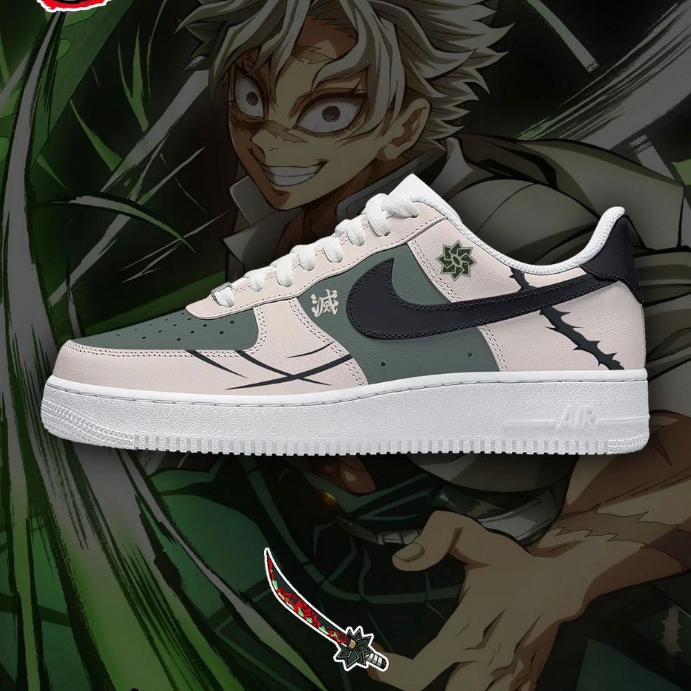 Sanemi Shinazugawa Demon Slayer AF1 Shoes - Shoesmates Sanemi Shinazugawa Demon Slayer AF1 Shoes - Sneakatelier Sneakatelier
