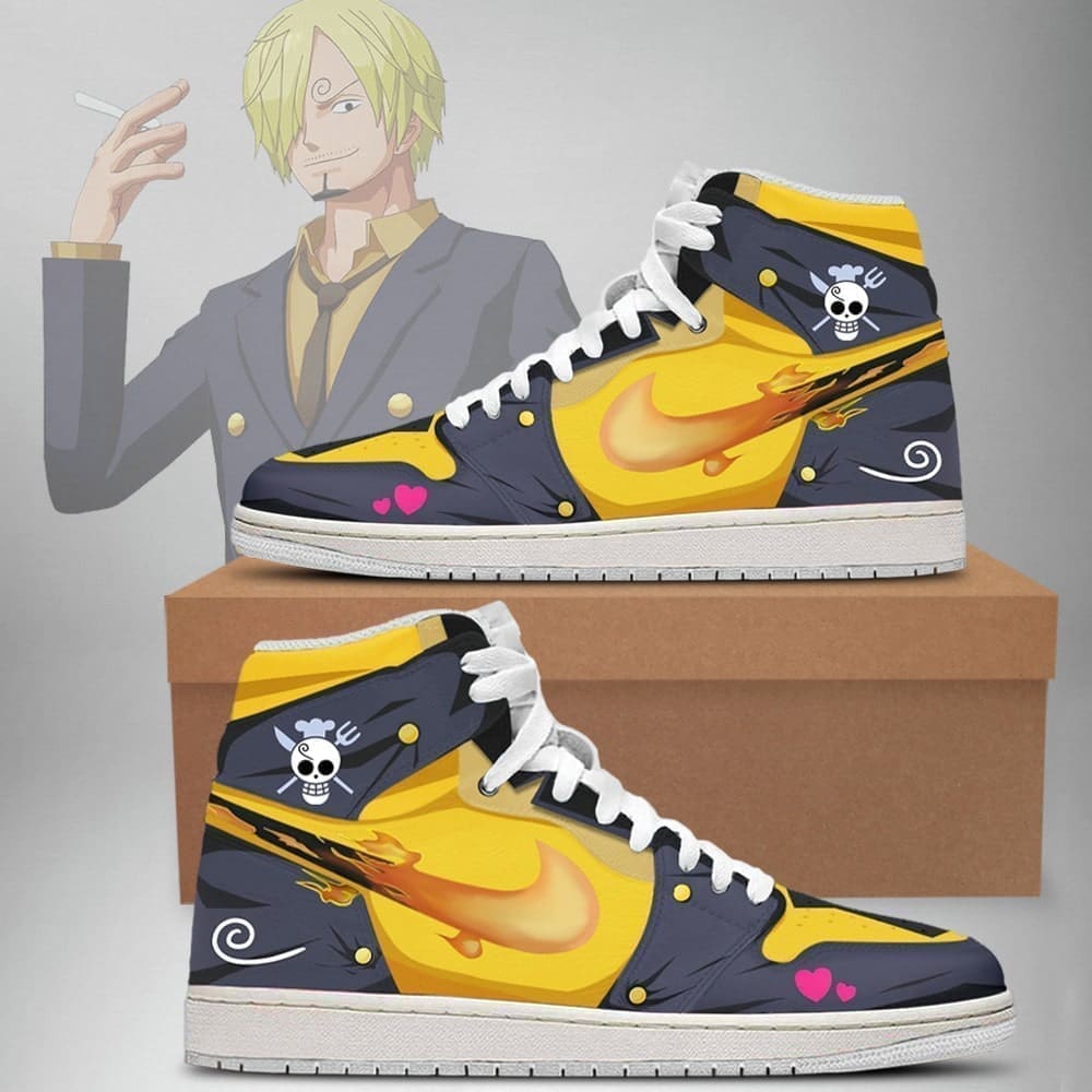 Sanji One Piece Air Jordan 1 High Top Shoes SMSOPA1 - Sneakatelier