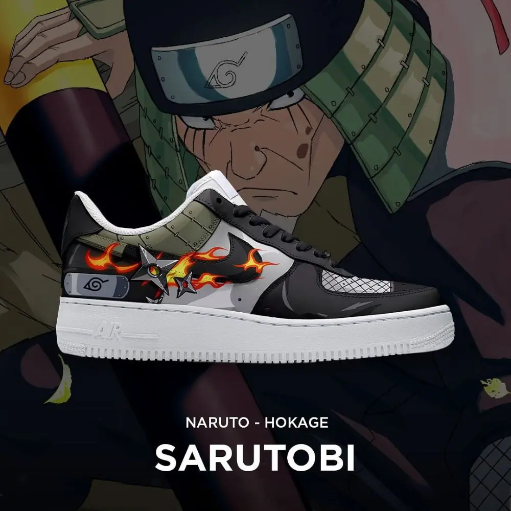 Sarutobi Hokage Naruto Low Top Shoes - Sneakatelier