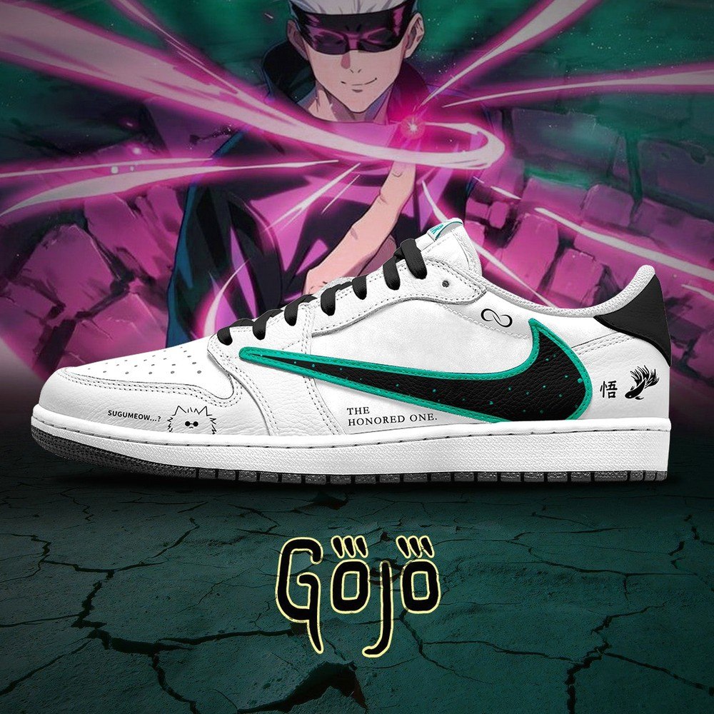 Satoru Gojo V.1 Jujutsu Kaisen AF1 Shoes - Shoesmates Satoru Gojo V.1 Jujutsu Kaisen AF1 Shoes - Sneakatelier Sneakatelier