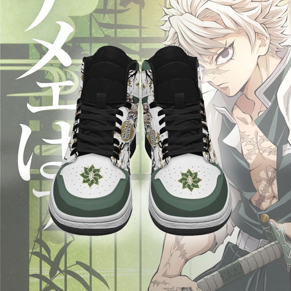 Shinazugawa Sanemi Demon Slayer J1 High Top Shoes - Shoesmates Shinazugawa Sanemi Demon Slayer J1 High Top Shoes - Sneakatelier Sneakatelier