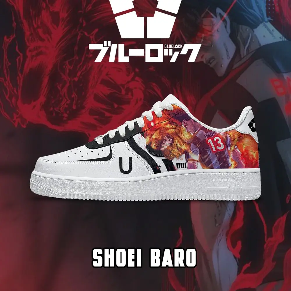 Shoei Baro V.4 Blue Lock Low Top Shoes - Sneakatelier