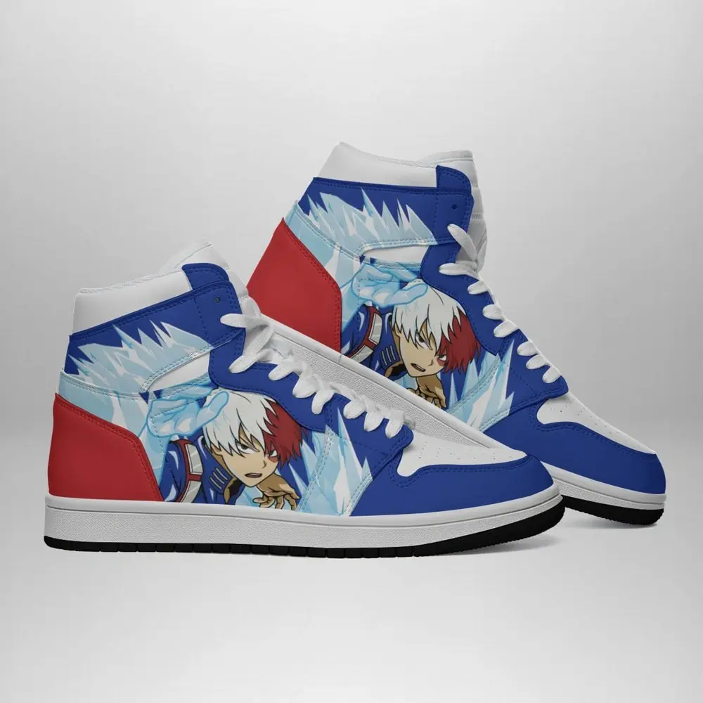 Shoto Fire And Ice My Hero Academia Special High Top Shoes - Sneakatelier