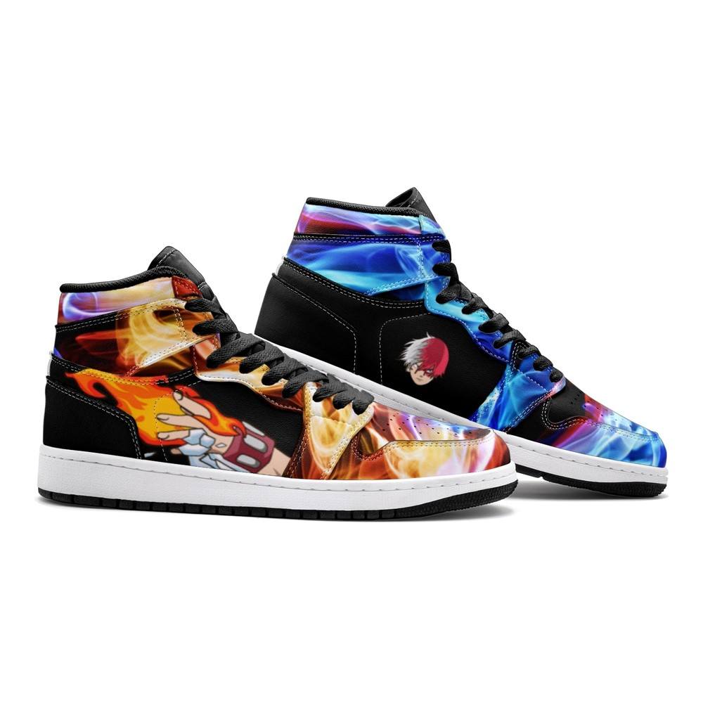 Shoto Todoroki My Hero J1 High Top Shoes - Sneakatelier