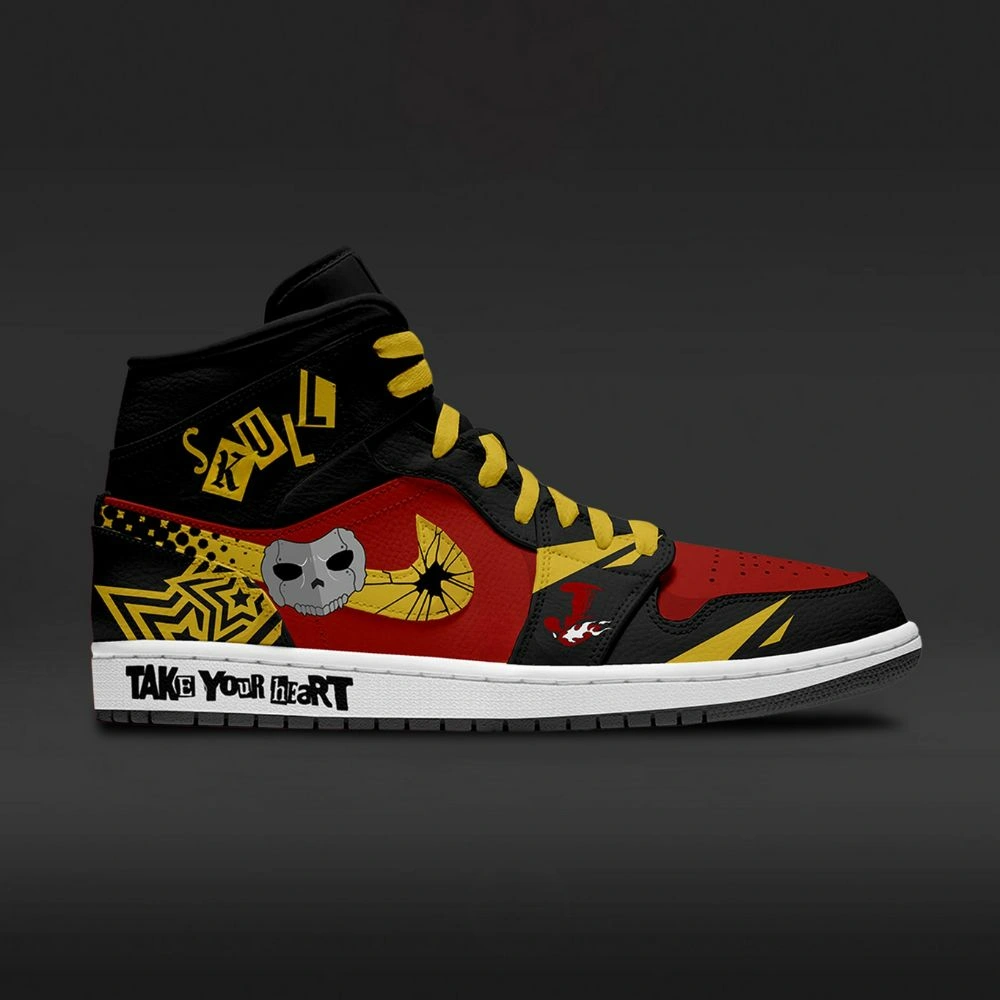 Skull Persona 5 Custom High Top Shoes - Sneakatelier