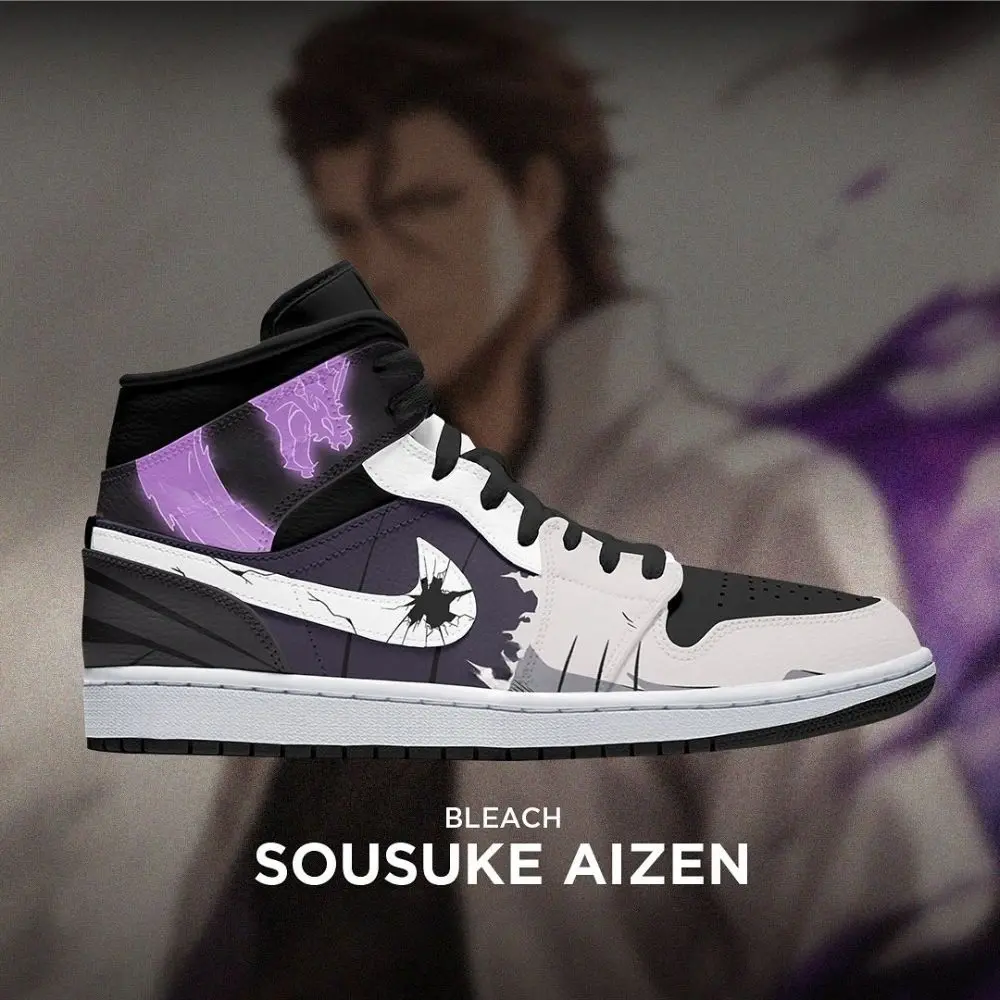 Sousuke Aizen Bleach High Top Shoes - Shoesmates Sousuke Aizen Bleach High Top Shoes - Sneakatelier Sneakatelier