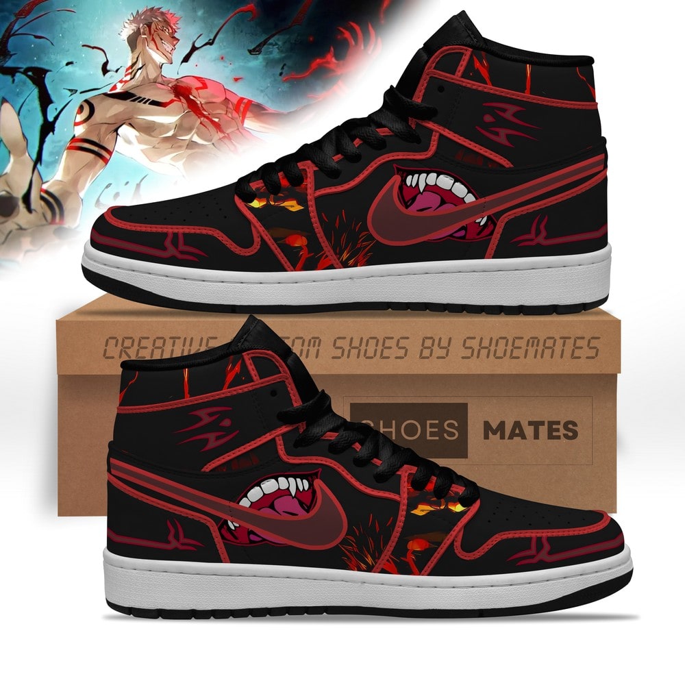 Sukuna Jujutsu Kaisen AJ1 Shoes - Shoesmates Sukuna Jujutsu Kaisen AJ1 Shoes - Sneakatelier Sneakatelier