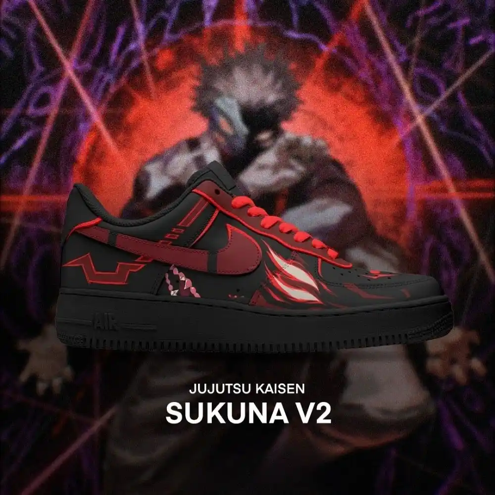 Sukuna V2 Jujutsu Kaisen Edition Low Top Shoes - Shoesmates Sukuna V2 Jujutsu Kaisen Edition Low Top Shoes - Sneakatelier Sneakatelier