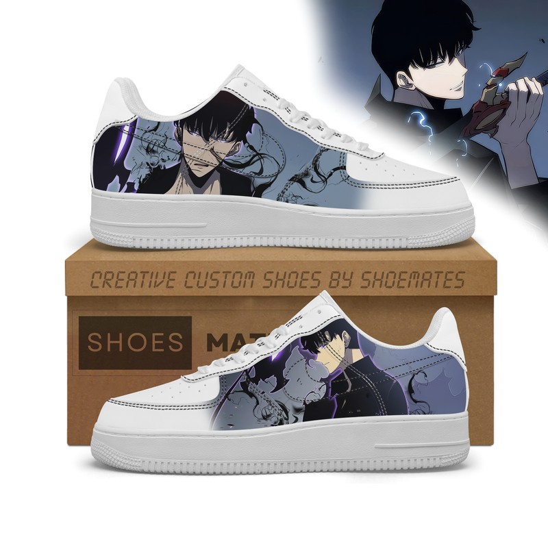 Sung Jin Woo And Beru Solo Leveling Low Top Shoes - Shoesmates Sung Jin Woo And Beru Solo Leveling Low Top Shoes - Sneakatelier Sneakatelier
