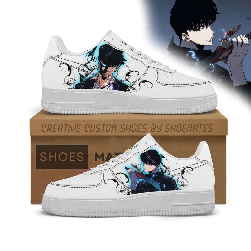 Sung Jin Woo Anime Solo Leveling Low Top Shoes - Sneakatelier