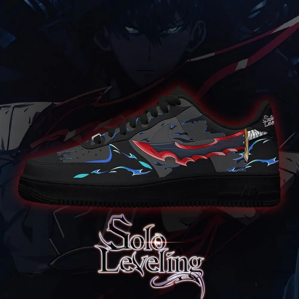 Sung Jinwoo LVL Max Shadow Legacy Solo Leveling Low Top Shoes - Shoesmates Sung Jinwoo LVL Max Shadow Legacy Solo Leveling Low Top Shoes - Sneakatelier Sneakatelier