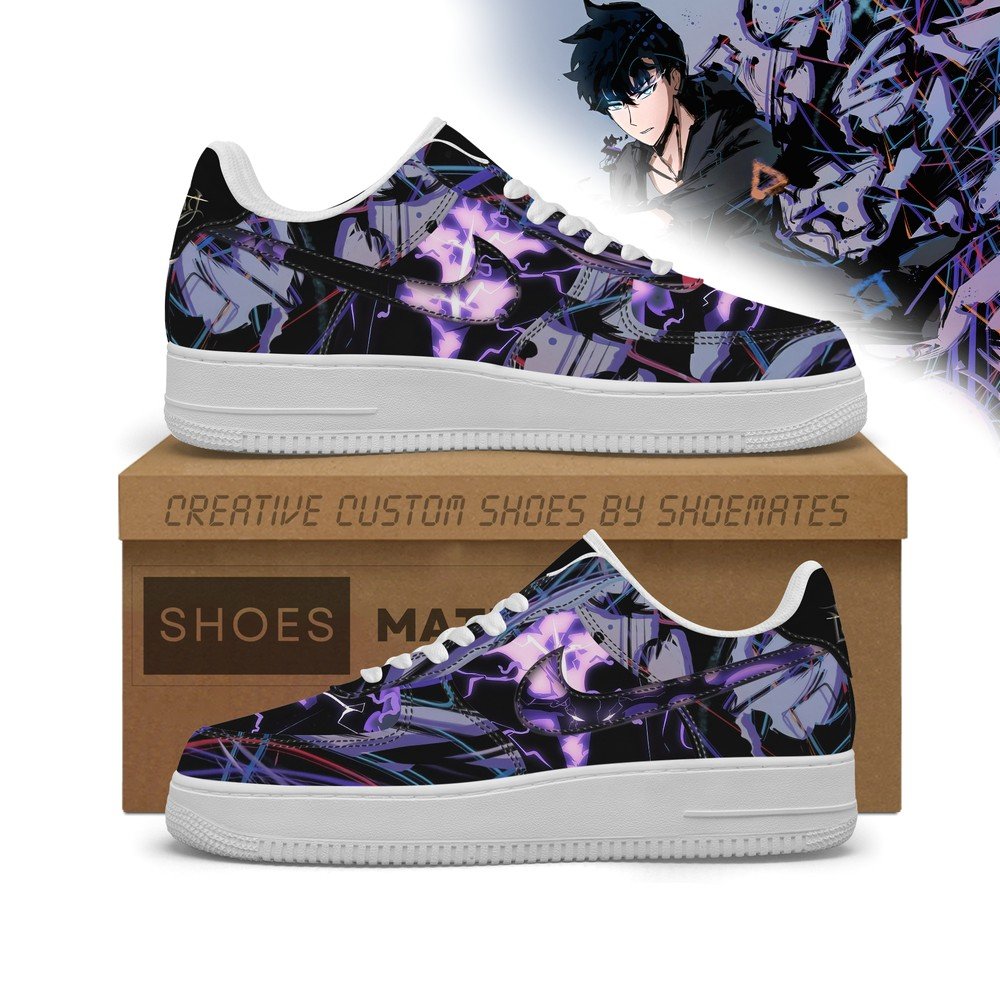 Sung Jinwoo Lvl Max Solo Leveling Low Top AF1 Shoes - Shoesmates Sung Jinwoo Lvl Max Solo Leveling Low Top AF1 Shoes - Sneakatelier Sneakatelier