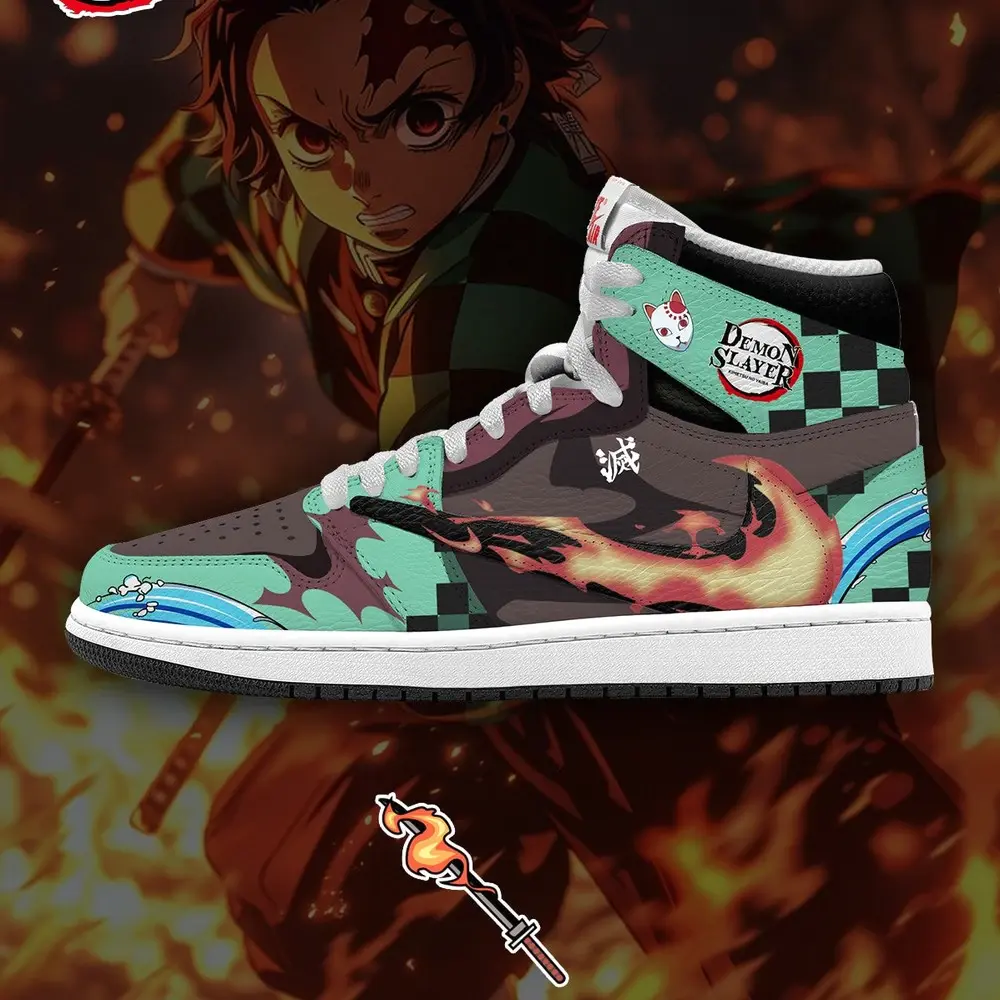 Tanjiro Kamado V.1 Demon Slayer Limited Edition High Top Shoes - Sneakatelier