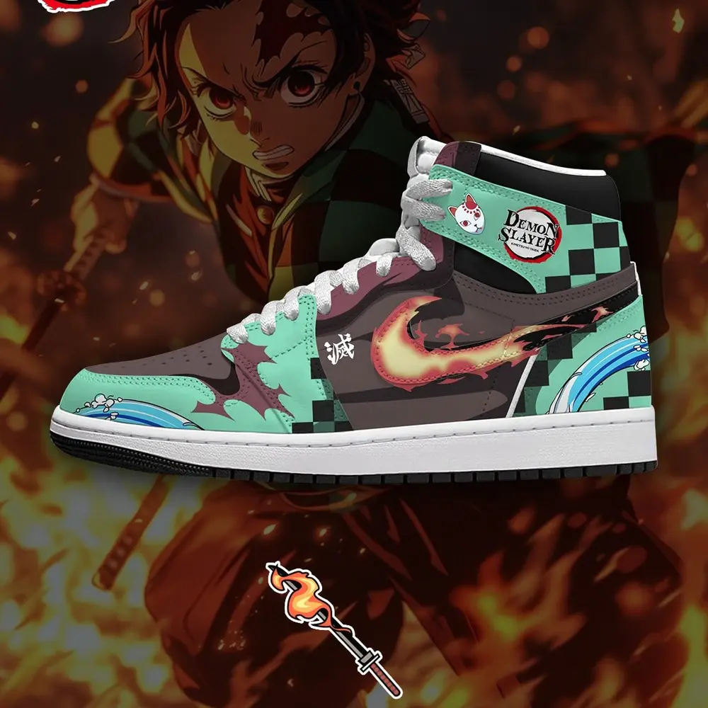 Tanjiro Kamado V.2 Demon Slayer Limited Edition High Top Shoes - Sneakatelier