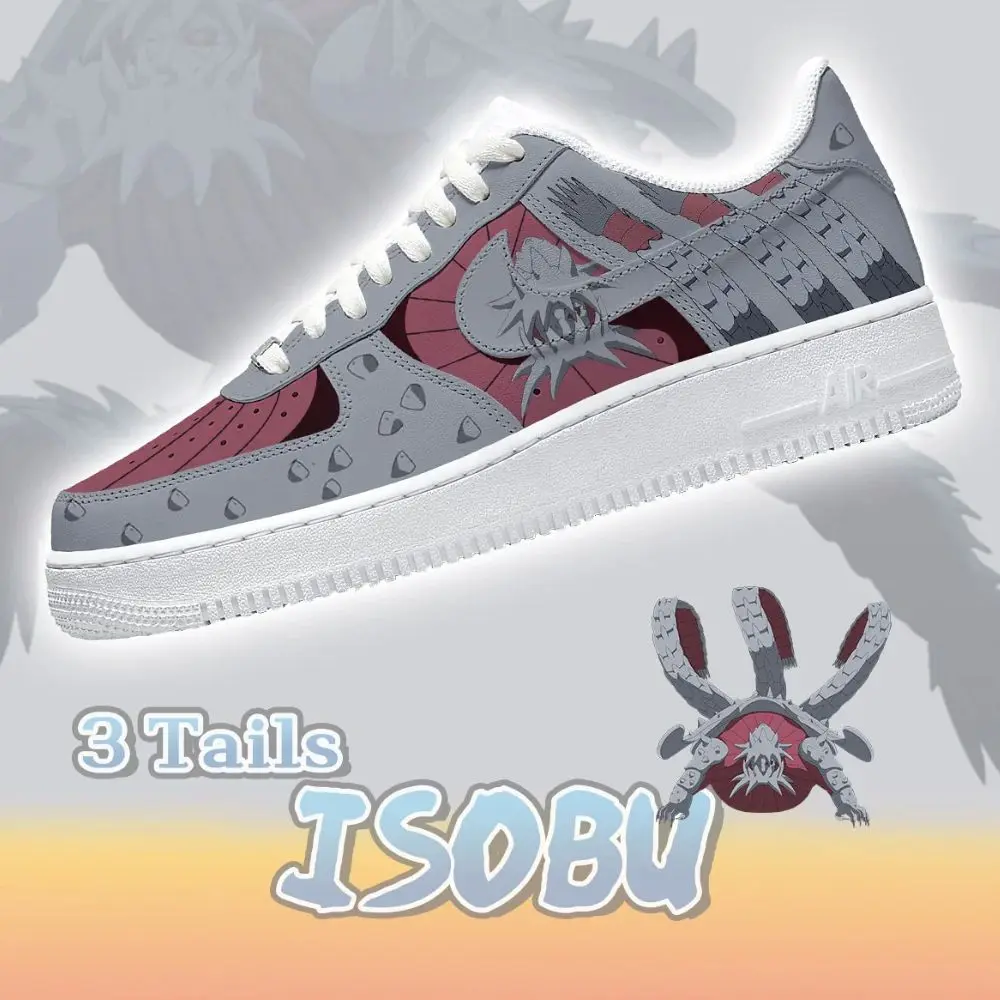 Three-Tails Isobu Naruto Limited Custom Low Top Shoes - Sneakatelier