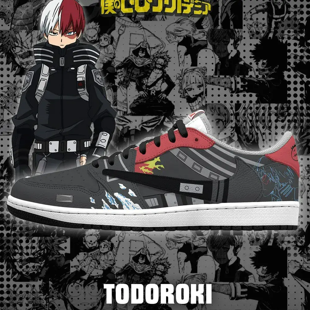 Todoroki V.1 My Hero Academia New Low Top Shoes - Sneakatelier