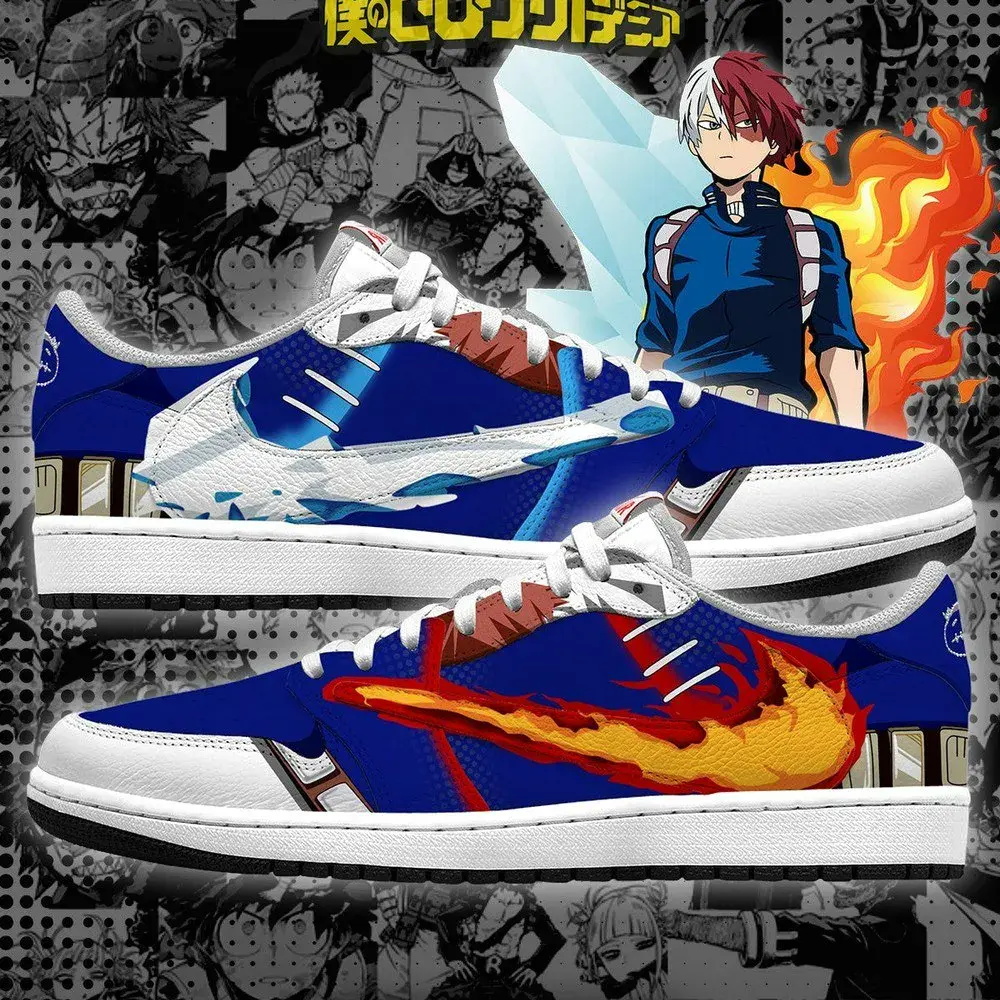 Todoroki V.3 My Hero Academia New Low Top Shoes - Sneakatelier