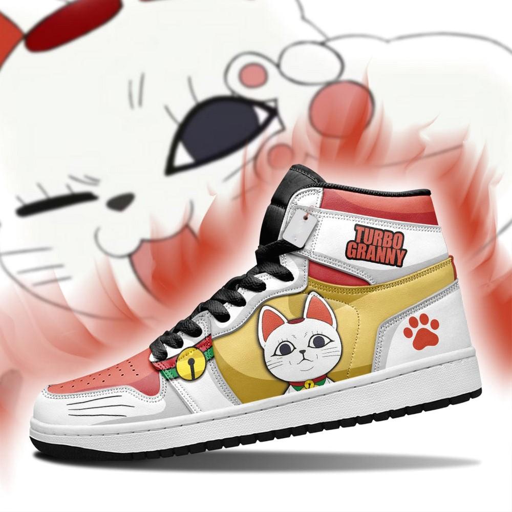 Turbo Granny Maneki Neko Dandadan AJ1 High Top Personalized Shoes - Shoesmates Turbo Granny Maneki Neko Dandadan AJ1 High Top Personalized Shoes - Sneakatelier Sneakatelier
