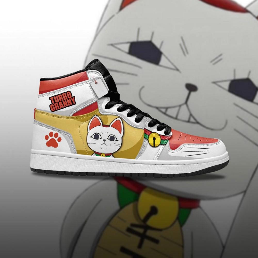 Turbo Granny Maneki Neko Dandadan AJ1 High Top Personalized Shoes - Shoesmates Turbo Granny Maneki Neko Dandadan AJ1 High Top Personalized Shoes - Sneakatelier Sneakatelier
