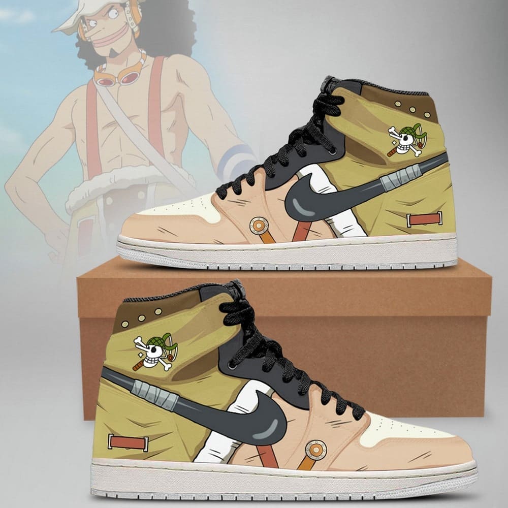 Ussop One Piece Air Jordan 1 High Top Shoes SMUOPA1 - Sneakatelier
