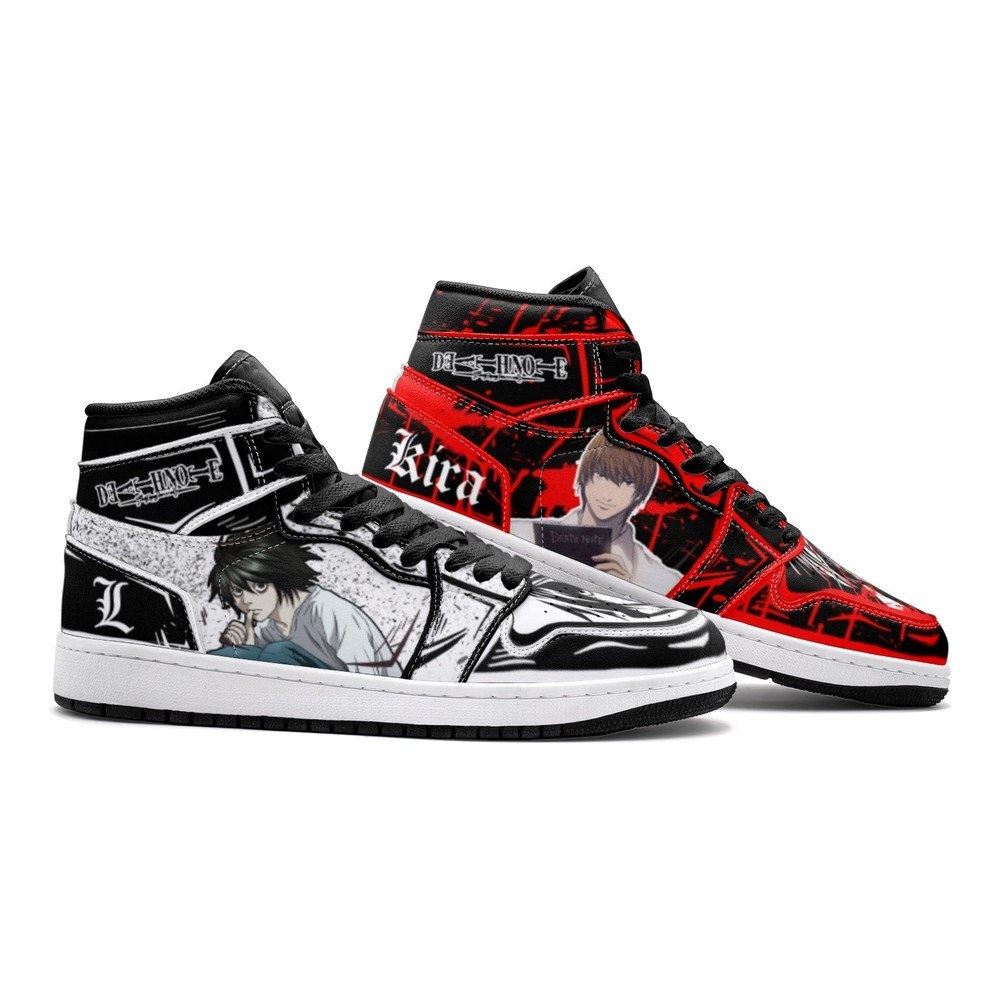 Yagami Light Kira And L Lawliet Desu Nōto J1 High Top Shoes - Sneakatelier
