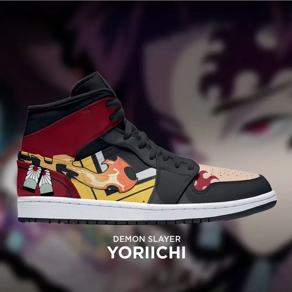 Yoriichi Exclusive Demon Slayer High Top Shoes - Shoesmates Yoriichi Exclusive Demon Slayer High Top Shoes - Sneakatelier Sneakatelier