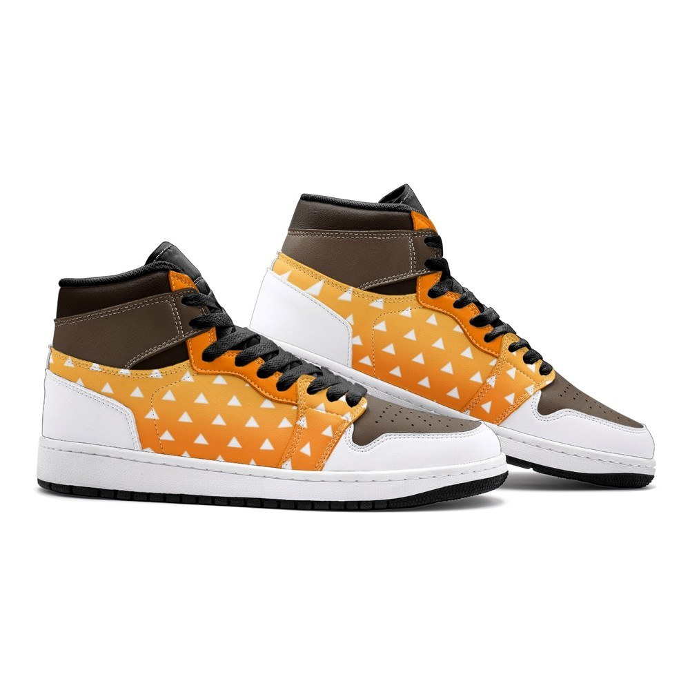 Zenitsu Agatsuma Demon Slayer J1 High Top Shoes - Shoesmates Zenitsu Agatsuma Demon Slayer J1 High Top Shoes - Sneakatelier Sneakatelier