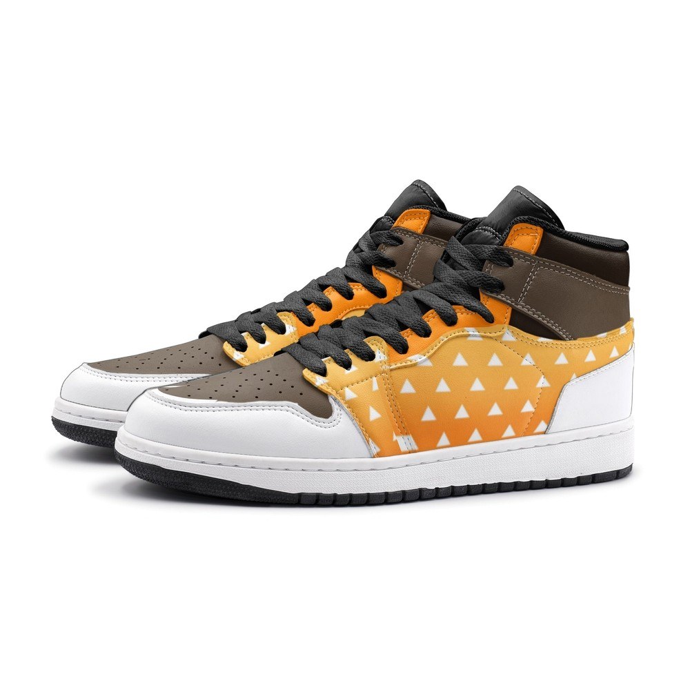 Zenitsu Agatsuma Demon Slayer J1 High Top Shoes - Shoesmates Zenitsu Agatsuma Demon Slayer J1 High Top Shoes - Sneakatelier Sneakatelier