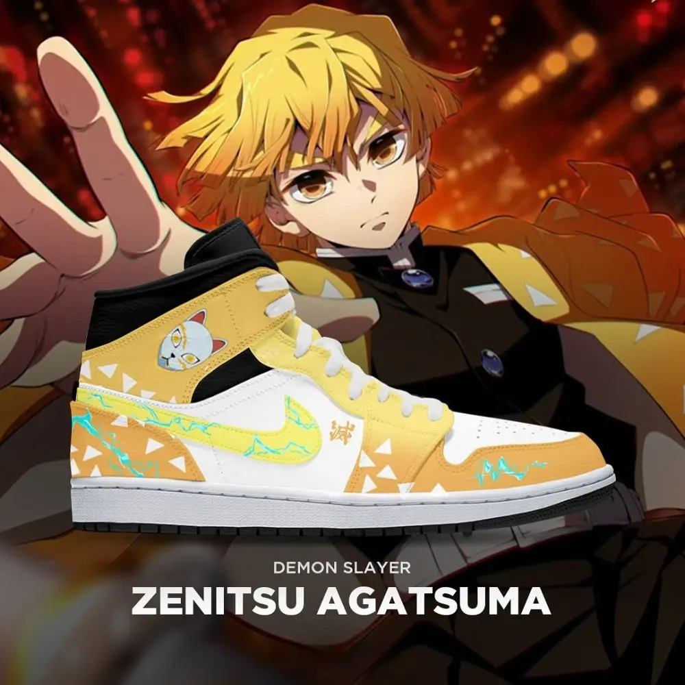 Zenitsu Agatsuma Demon Slayer Limited High Top Shoes - Shoesmates Zenitsu Agatsuma Demon Slayer Limited High Top Shoes - Sneakatelier Sneakatelier