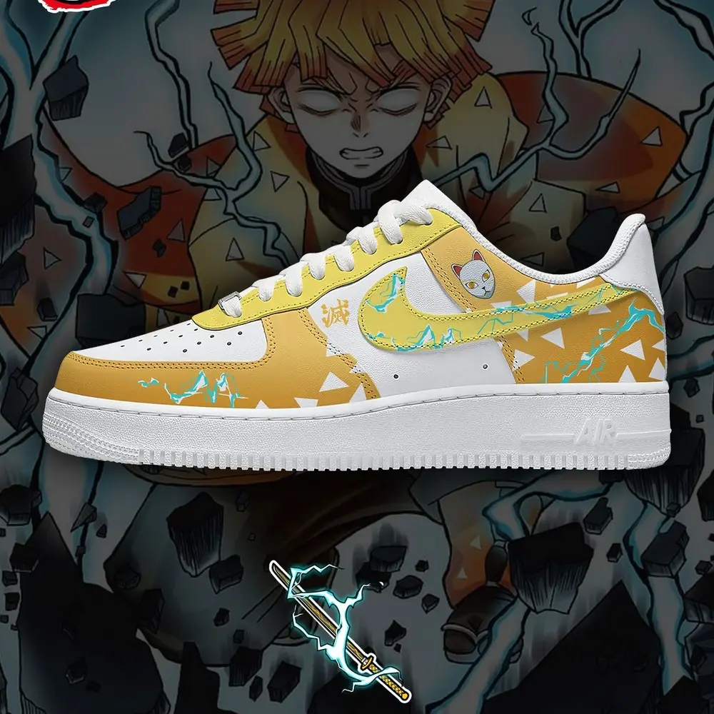 Zenitsu Agatsuma V.2 Demon Slayer Special Design Low Top Shoes - Shoesmates Zenitsu Agatsuma V.2 Demon Slayer Special Design Low Top Shoes - Sneakatelier Sneakatelier