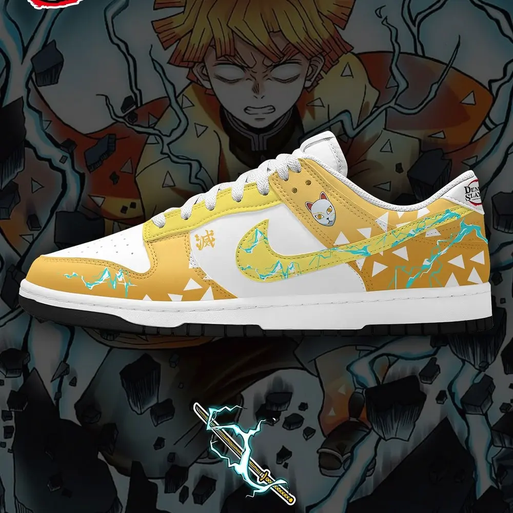 Zenitsu Agatsuma V.4 Demon Slayer Special Design Low Top Shoes - Shoesmates Zenitsu Agatsuma V.4 Demon Slayer Special Design Low Top Shoes - Sneakatelier Sneakatelier