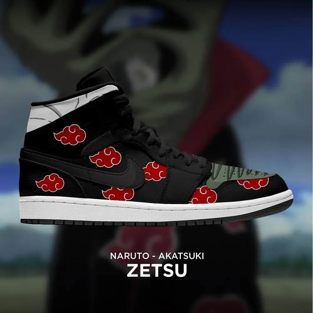 Zetsu Naruto Akatsuki High Top Shoes - Sneakatelier